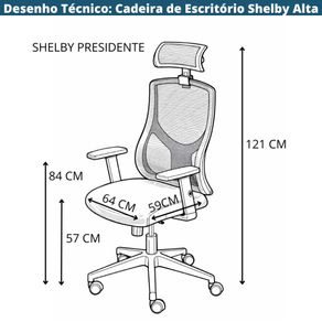 Desenho Tecnico_ Cadeira de Escritorio Shelby Alta